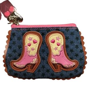 Fluff Cowboy Boots Coin Purse
